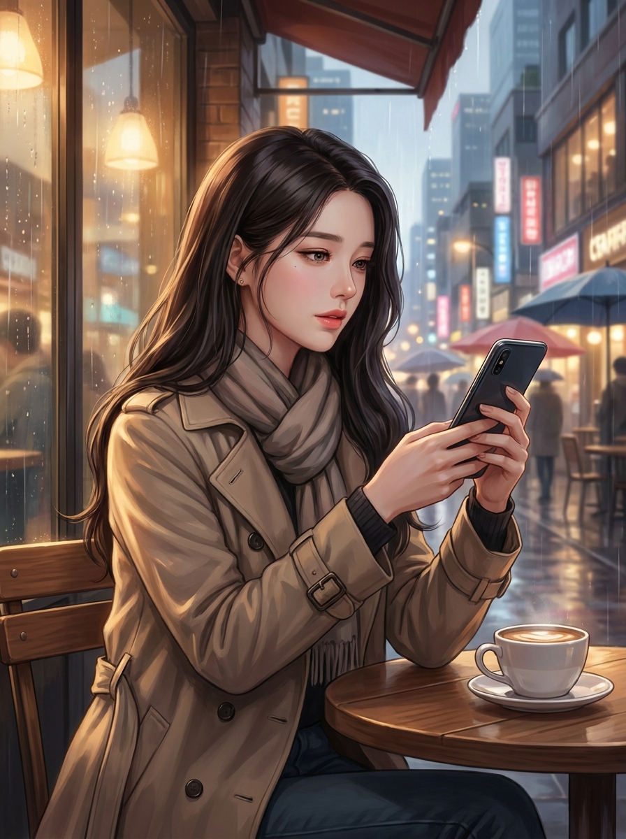 프리미엄 반실사 표지풍 장면 컷 샘플 023